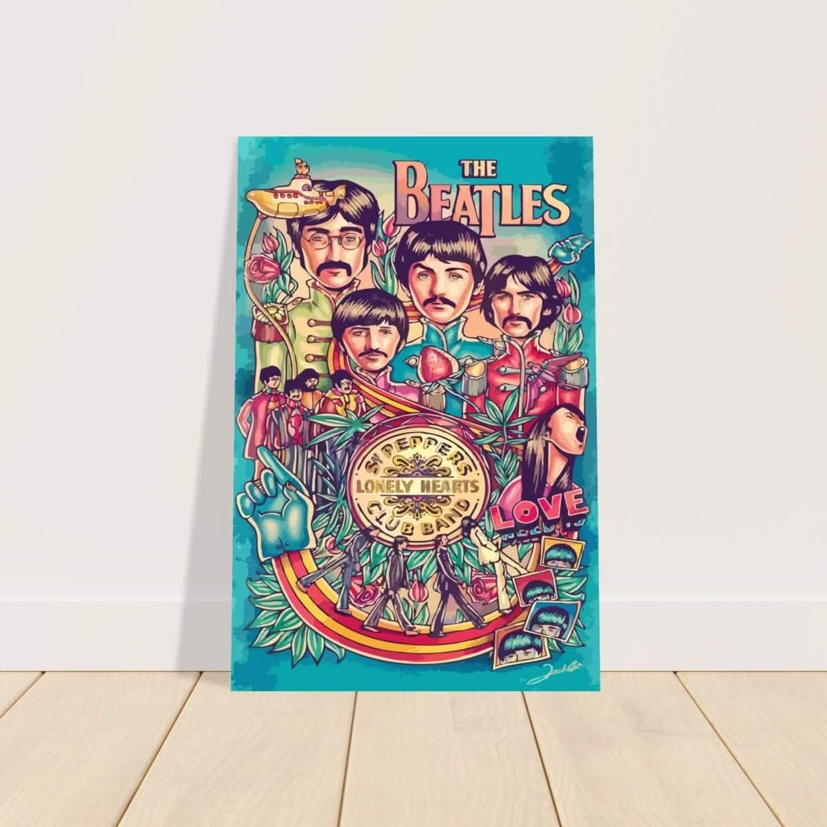 Da Vinci Pop Art wall art print | The Beatles | Rock Music - Aluminum Print - 30x45 cm / 12x18″ -