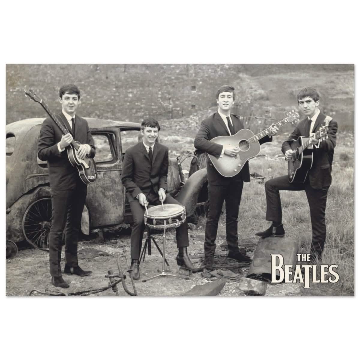 Da Vinci Pop Art wall art print | The Beatles | Rock Music - Wood Prints - 40x60 cm / 16x24″ -