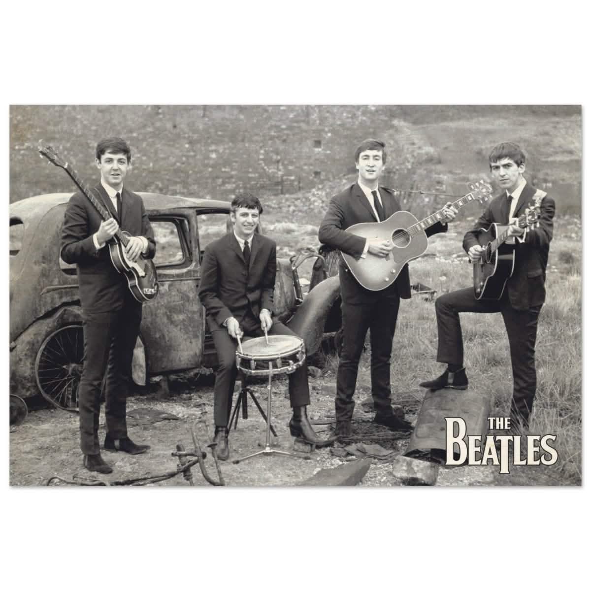 Da Vinci Pop Art wall art print | The Beatles | Rock Music - Wood Prints - 30x45 cm / 12x18″ -