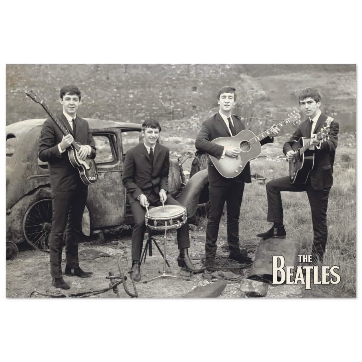 Da Vinci Pop Art wall art print | The Beatles | Rock Music - Wood Prints - 50x75 cm / 20x30″ -