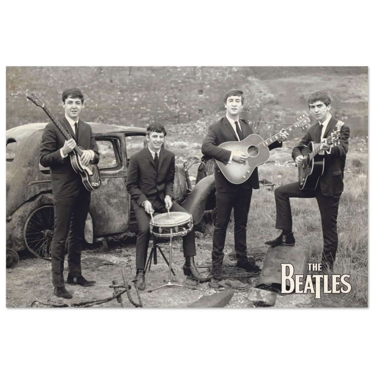 Da Vinci Pop Art wall art print | The Beatles | Rock Music - Wood Prints - 60x90 cm / 24x36″ -