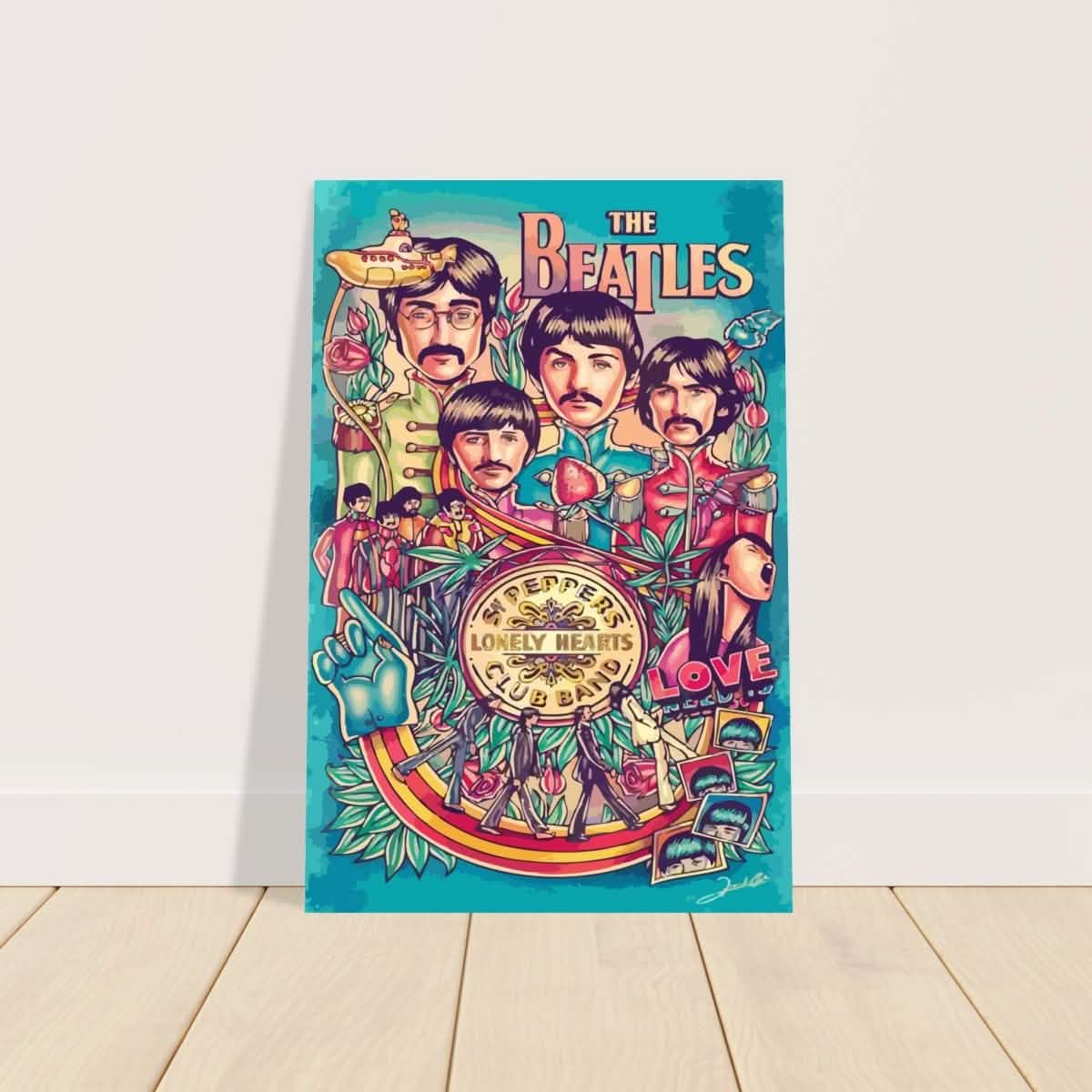 Da Vinci Pop Art wall art print | The Beatles | Rock Music - Aluminum Print - 50x75 cm / 20x30″ -