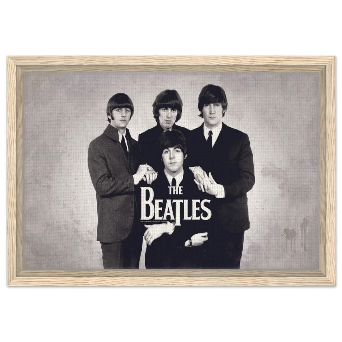 Da Vinci Pop Art wall art print | The Beatles | Rock Music - Framed Canvas - 30x45 cm / 12x18″ - Wood frame