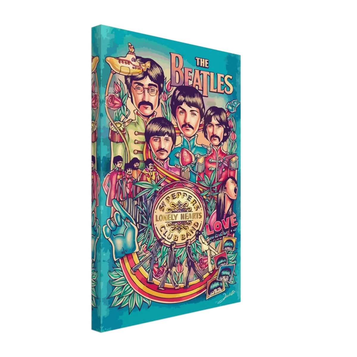 Da Vinci Pop Art wall art print | The Beatles | Rock Music - Canvas - 30x45 cm / 12x18″ -