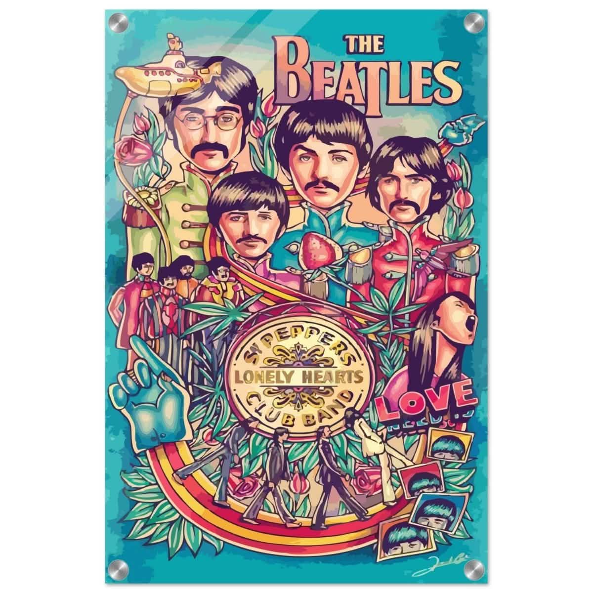 Da Vinci Pop Art wall art print | The Beatles | Rock Music - Acrylic Print - 40x60 cm / 16x24″ -