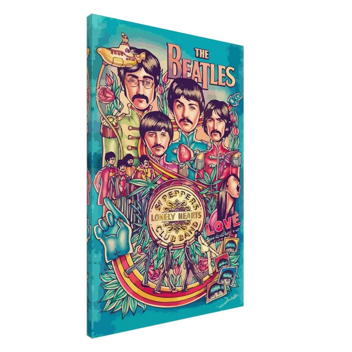 Da Vinci Pop Art wall art print | The Beatles | Rock Music - Canvas - 60x90 cm / 24x36″ -
