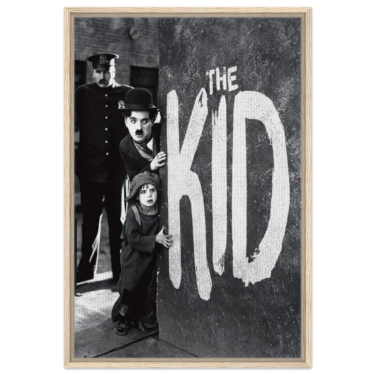 Da Vinci Pop Art wall art Print | The Kid (1921) - Framed Canvas - 60x90 cm / 24x36″ - Wood frame