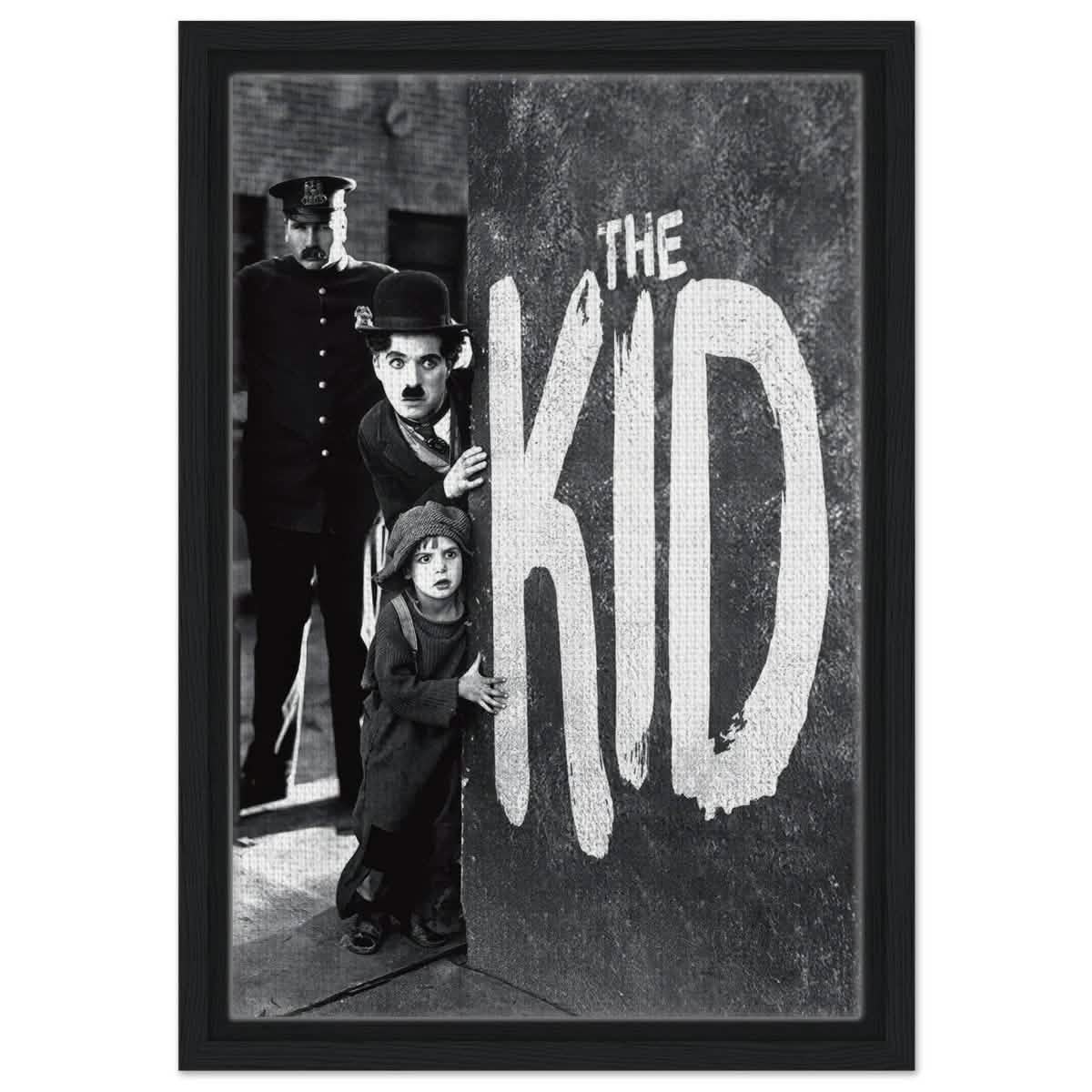 Da Vinci Pop Art wall art Print | The Kid (1921) - Framed Canvas - 30x45 cm / 12x18″ - Black frame