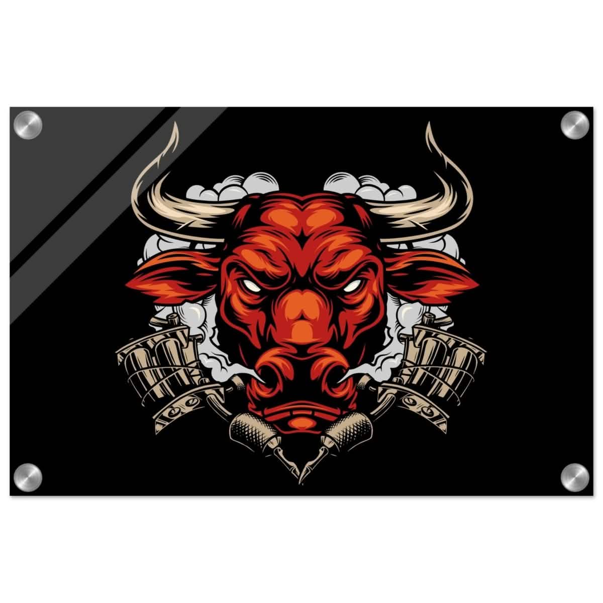 Da Vinci Pop art wall art Print | Urban Bull Blaze - Acrylic Print - 30x45 cm / 12x18″ -