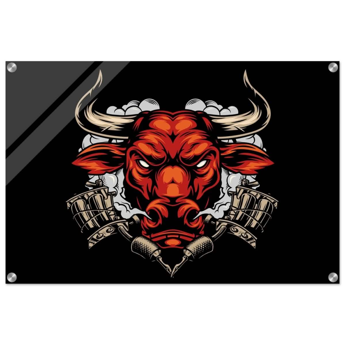 Da Vinci Pop art wall art Print | Urban Bull Blaze - Acrylic Print - 50x75 cm / 20x30″ -