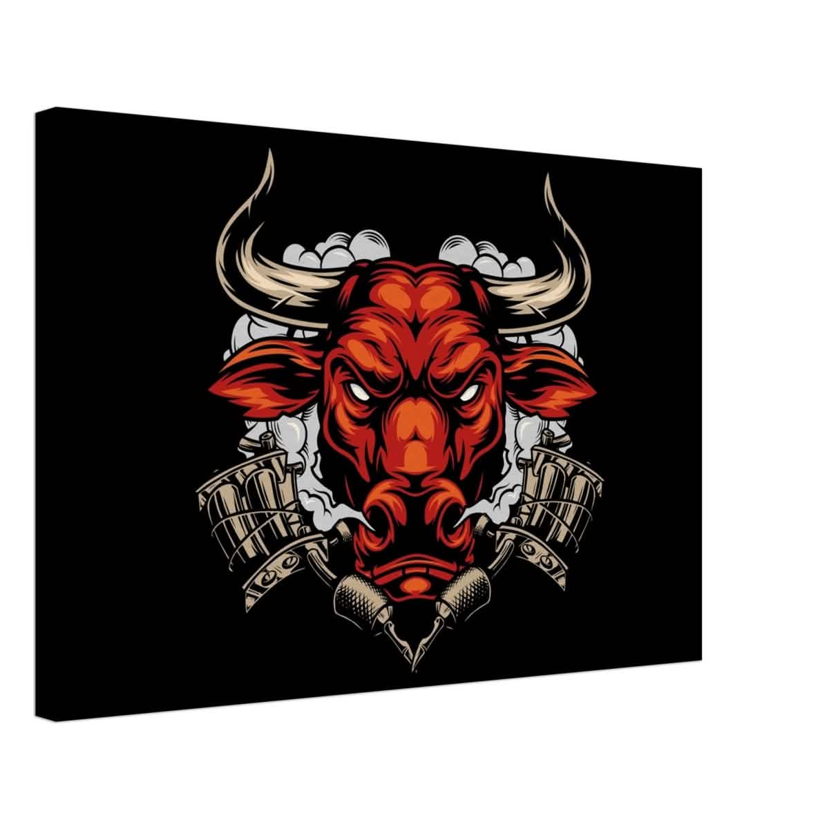 Da Vinci Pop art wall art Print | Urban Bull Blaze - Canvas - 40x60 cm / 16x24″ -