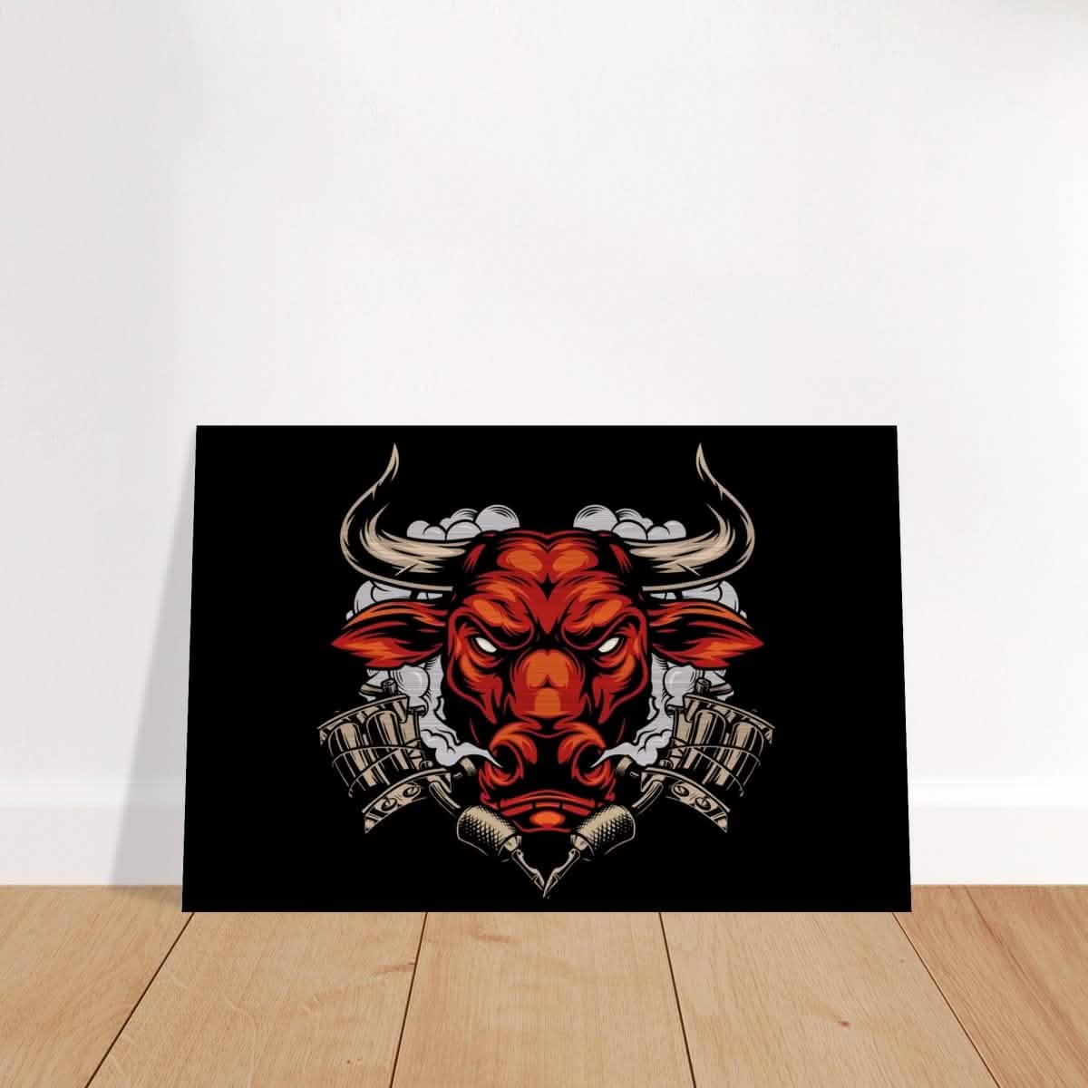 Da Vinci Pop art wall art Print | Urban Bull Blaze - Brushed Aluminum Print - 40x60 cm / 16x24″ -