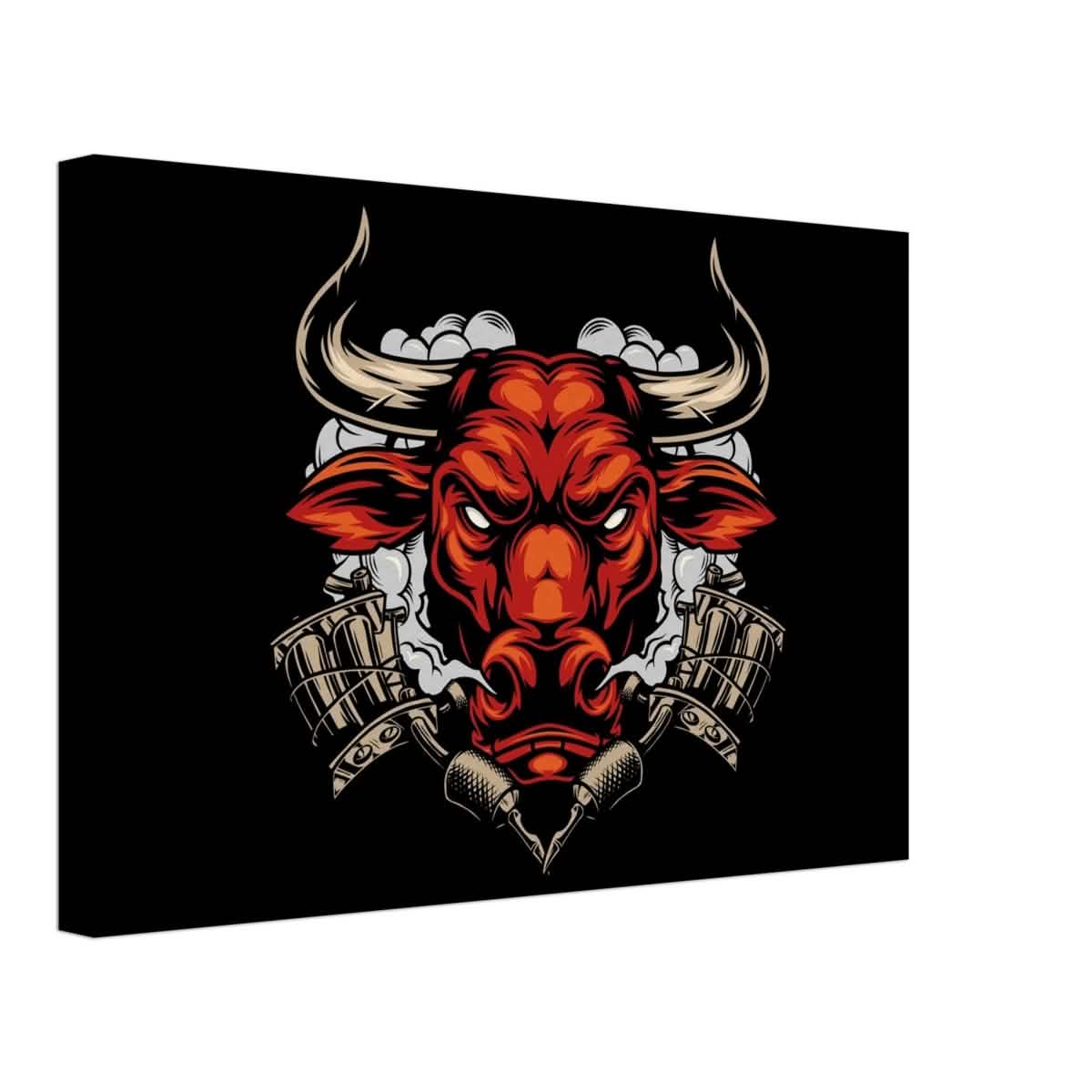 Da Vinci Pop art wall art Print | Urban Bull Blaze - Canvas - 30x45 cm / 12x18″ -