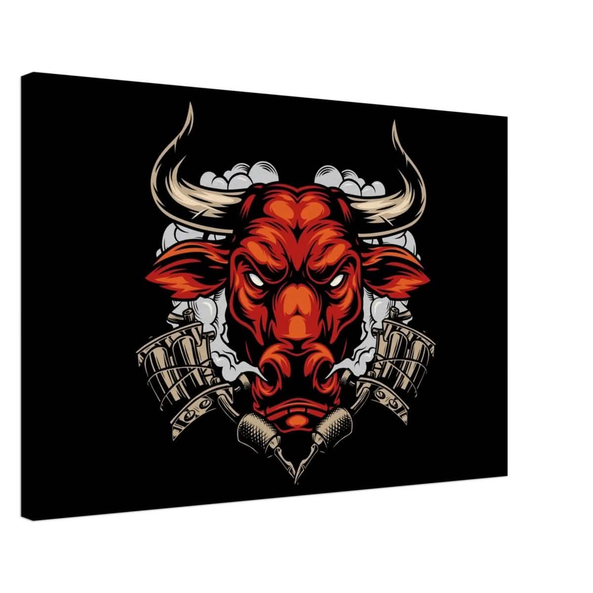 Da Vinci Pop art wall art Print | Urban Bull Blaze - Canvas - 50x75 cm / 20x30″ -