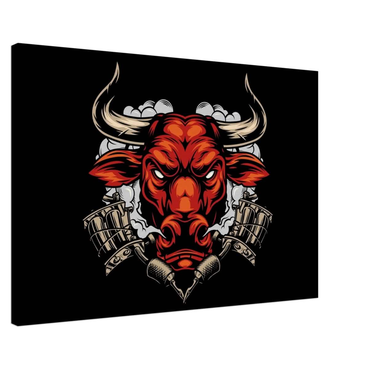 Da Vinci Pop art wall art Print | Urban Bull Blaze - Canvas - 60x90 cm / 24x36″ -