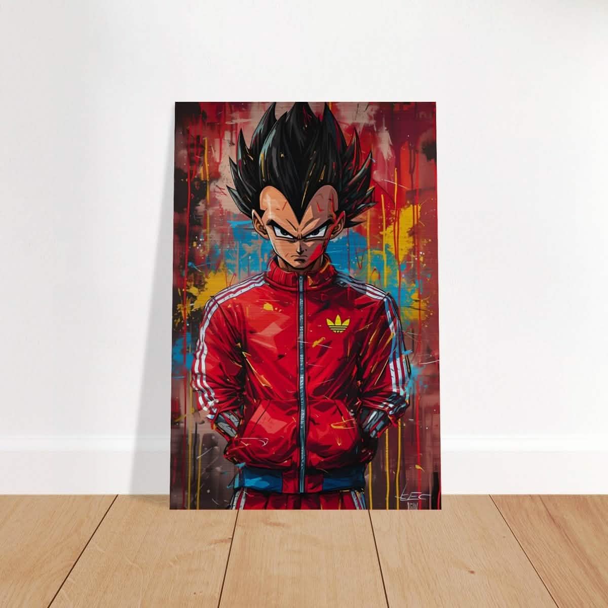 Da Vinci Pop Art Wall art print | Vegeta - Brushed Aluminum Print - 30x45 cm / 12x18″ -