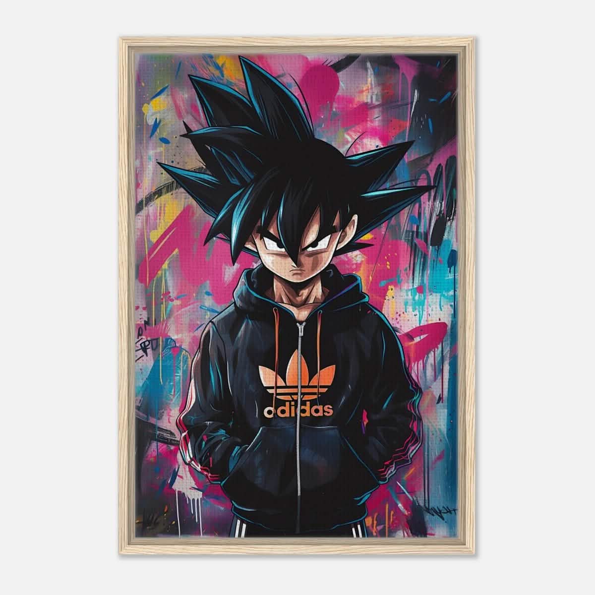 Da Vinci Pop Art Wall art print | Vegeta - Framed Canvas - 50x75 cm / 20x30″ - Wood frame