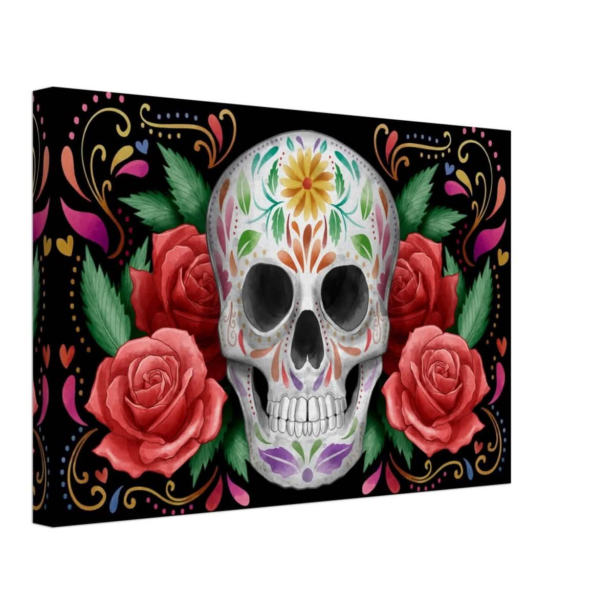 Da Vinci Pop art wall art Print | Vivid Skullscape - Canvas - 30x45 cm / 12x18″ -