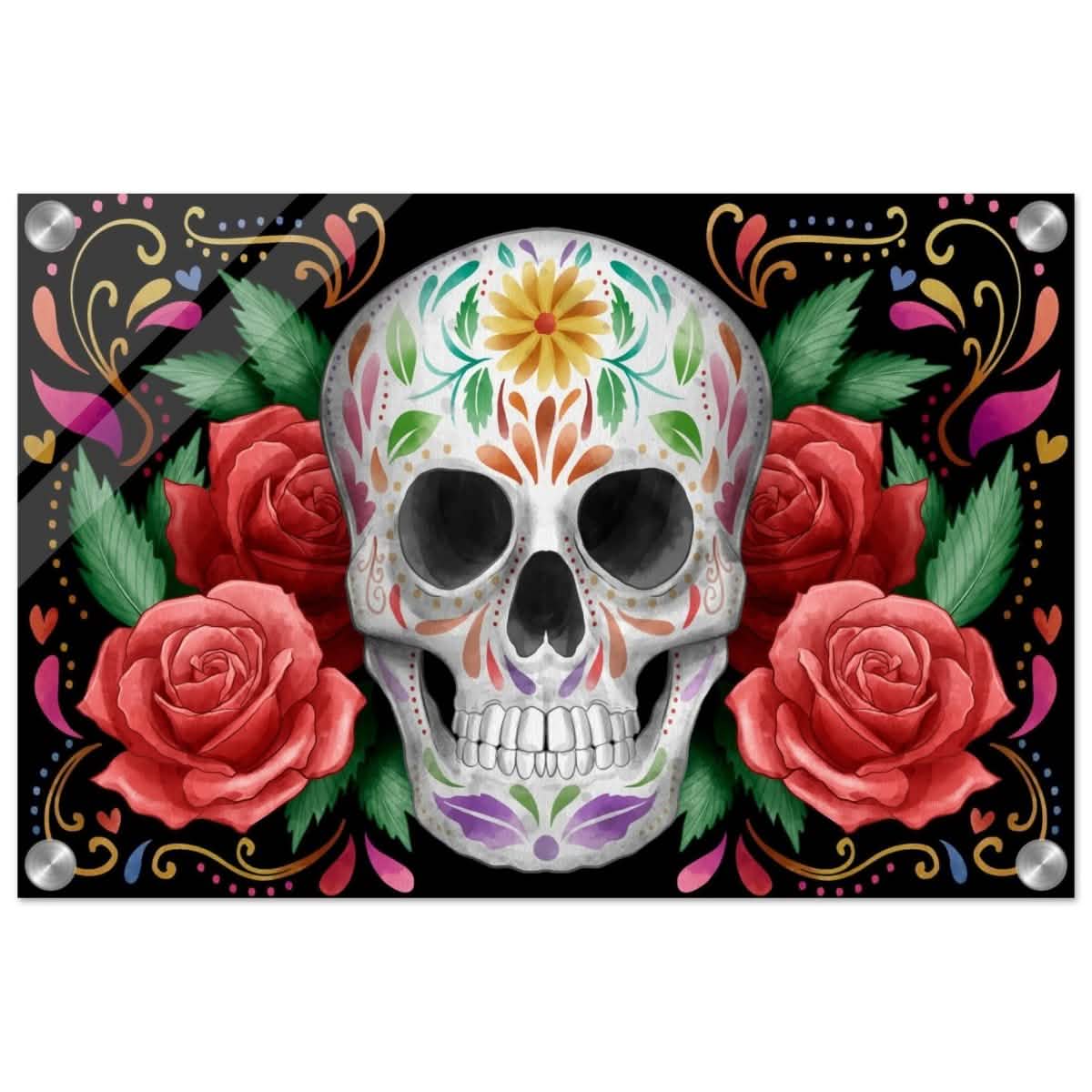 Da Vinci Pop art wall art Print | Vivid Skullscape - Acrylic Print - 30x45 cm / 12x18″ -