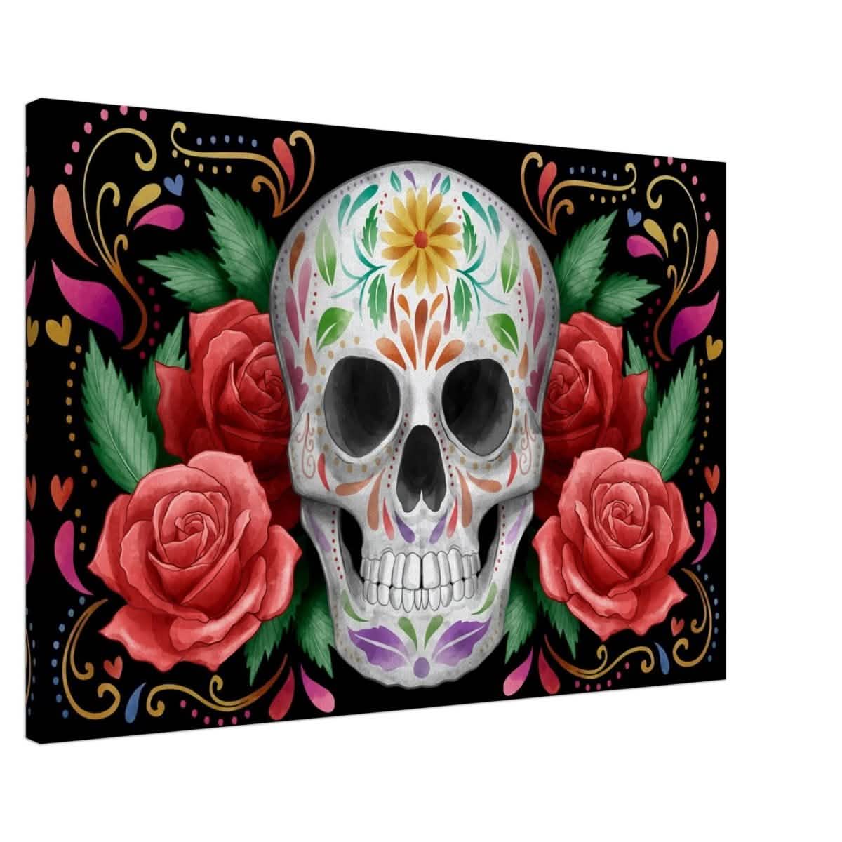 Da Vinci Pop art wall art Print | Vivid Skullscape - Canvas - 60x90 cm / 24x36″ -