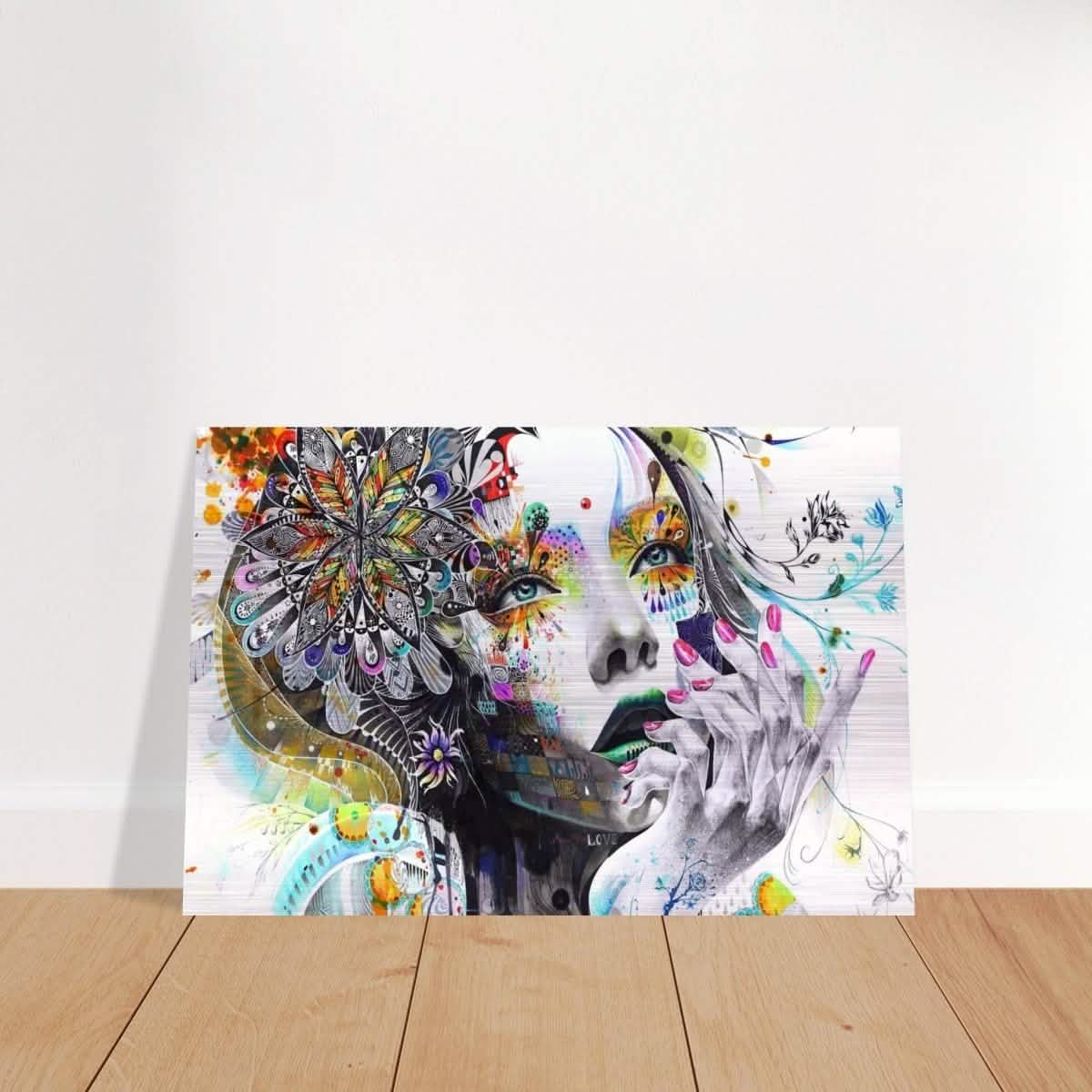 Da Vinci Pop Art wall art print - Brushed Aluminum Print - 30x45 cm / 12x18″ -