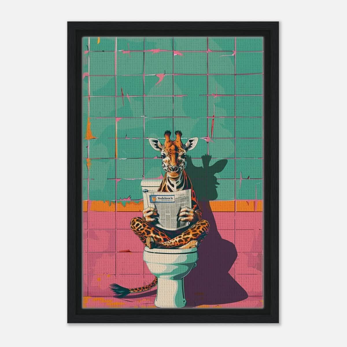 Da Vinci Pop Art Wall art print - Framed Canvas - 30x45 cm / 12x18″ - Black frame