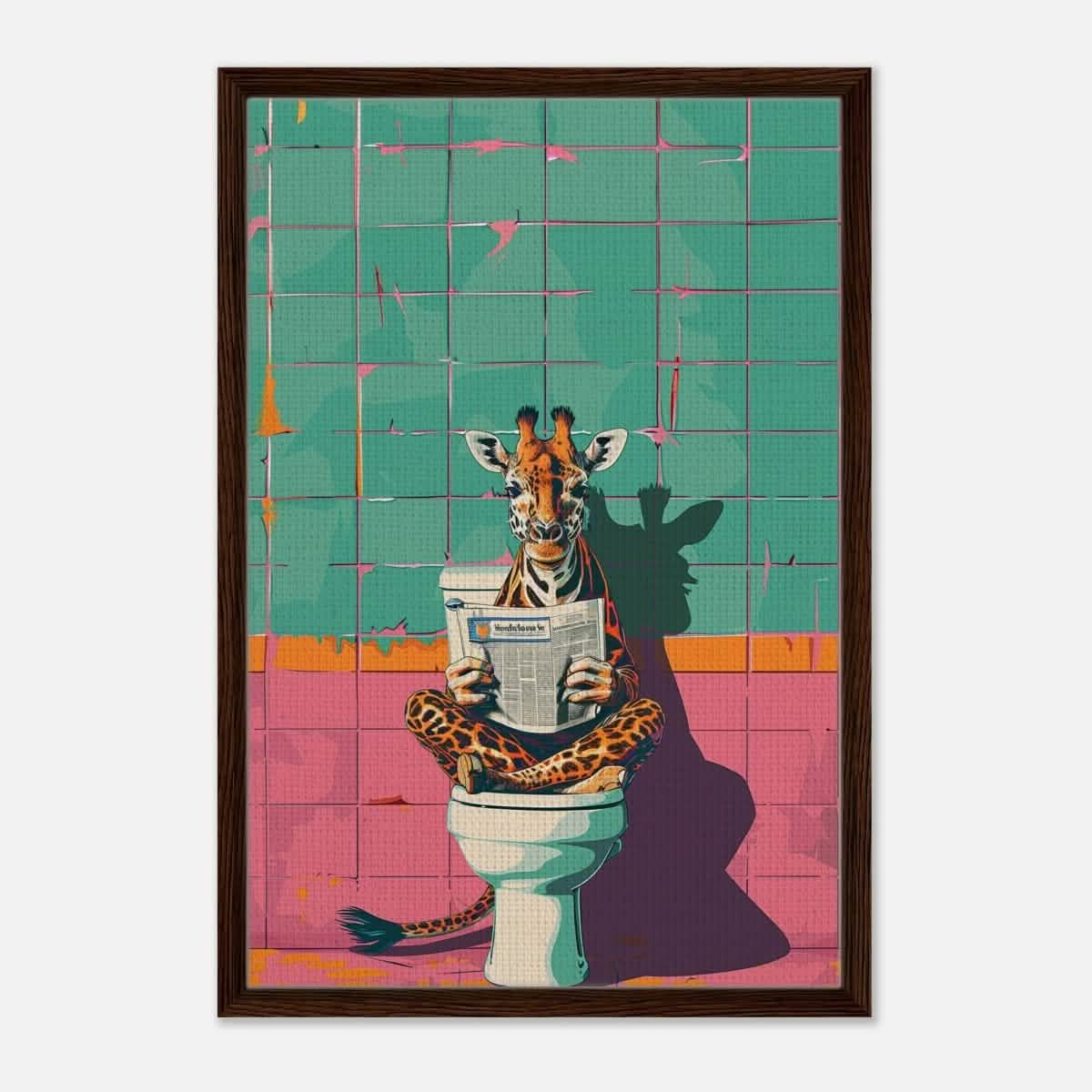 Da Vinci Pop Art Wall art print - Framed Canvas - 50x75 cm / 20x30″ - Dark wood frame