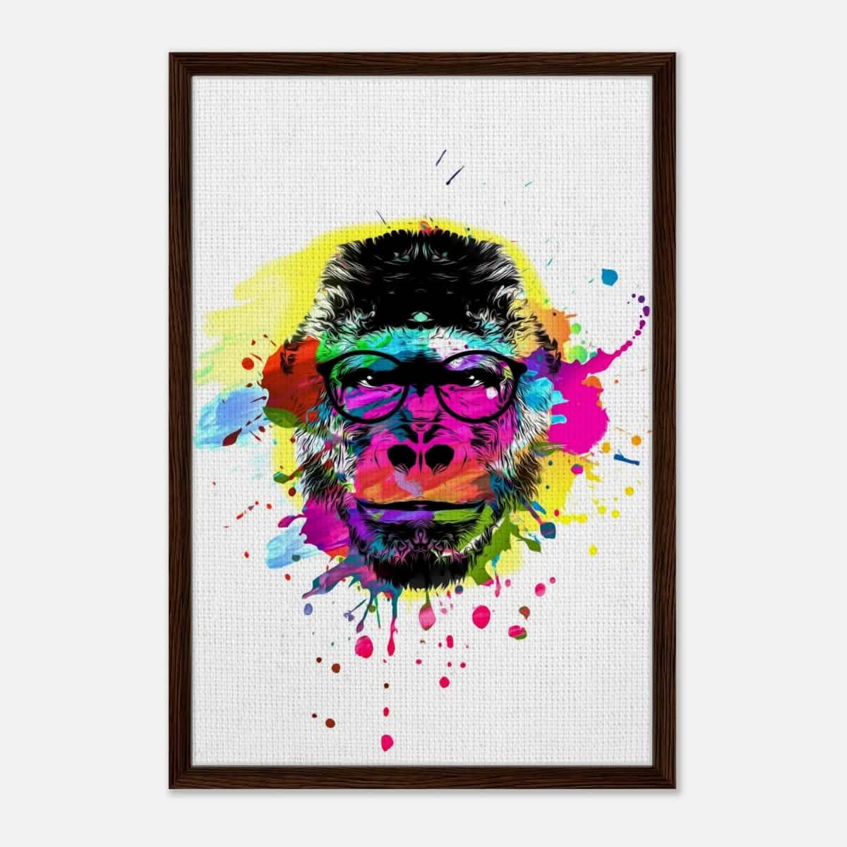 Da Vinci Pop Art Wall art print - Framed Canvas - 50x75 cm / 20x30″ - Dark wood frame