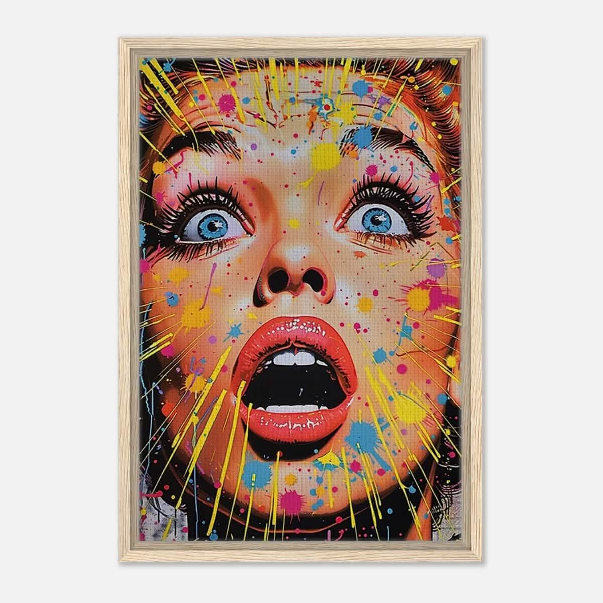 Da Vinci Pop Art Wall art print - Framed Canvas - 40x60 cm / 16x24″ - Wood frame