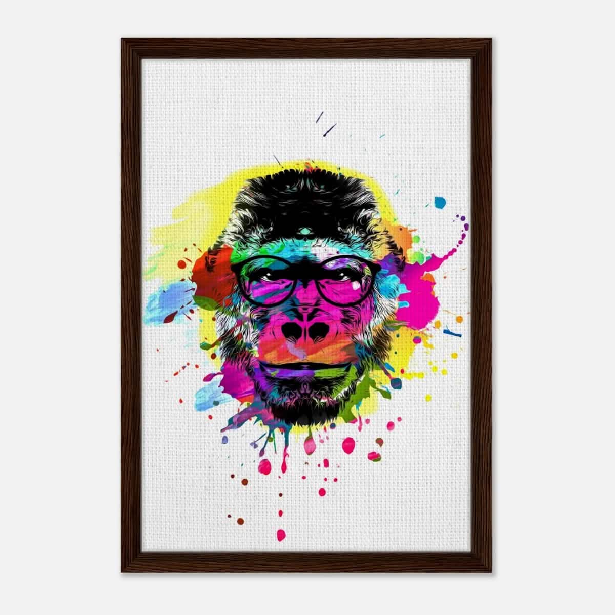 Da Vinci Pop Art Wall art print - Framed Canvas - 40x60 cm / 16x24″ - Dark wood frame