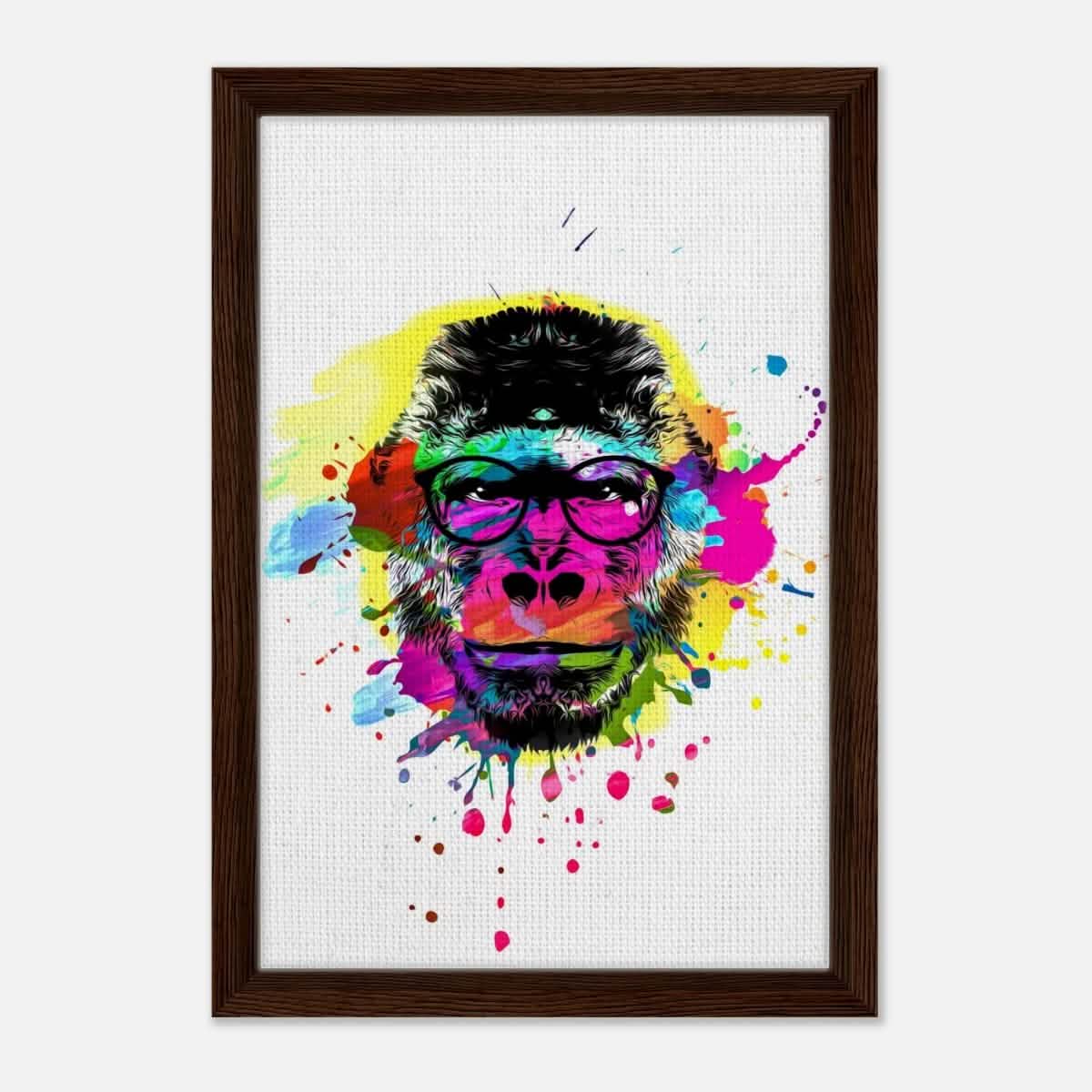 Da Vinci Pop Art Wall art print - Framed Canvas - 30x45 cm / 12x18″ - Dark wood frame