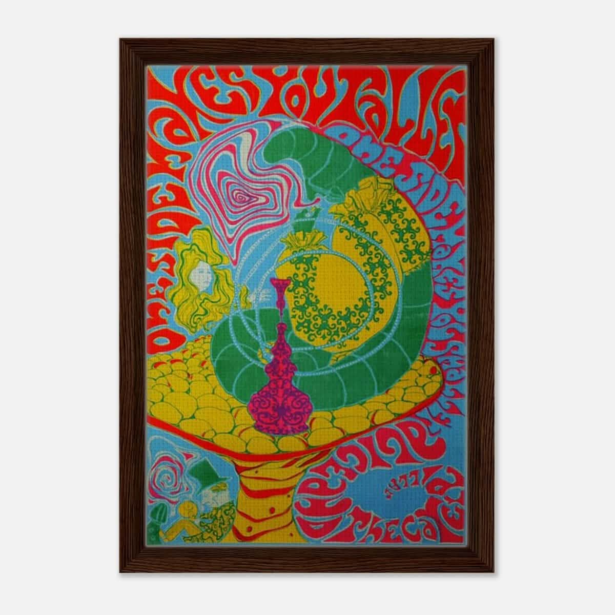 Da Vinci Pop Art Wall art print - Framed Canvas - 30x45 cm / 12x18″ - Dark wood frame