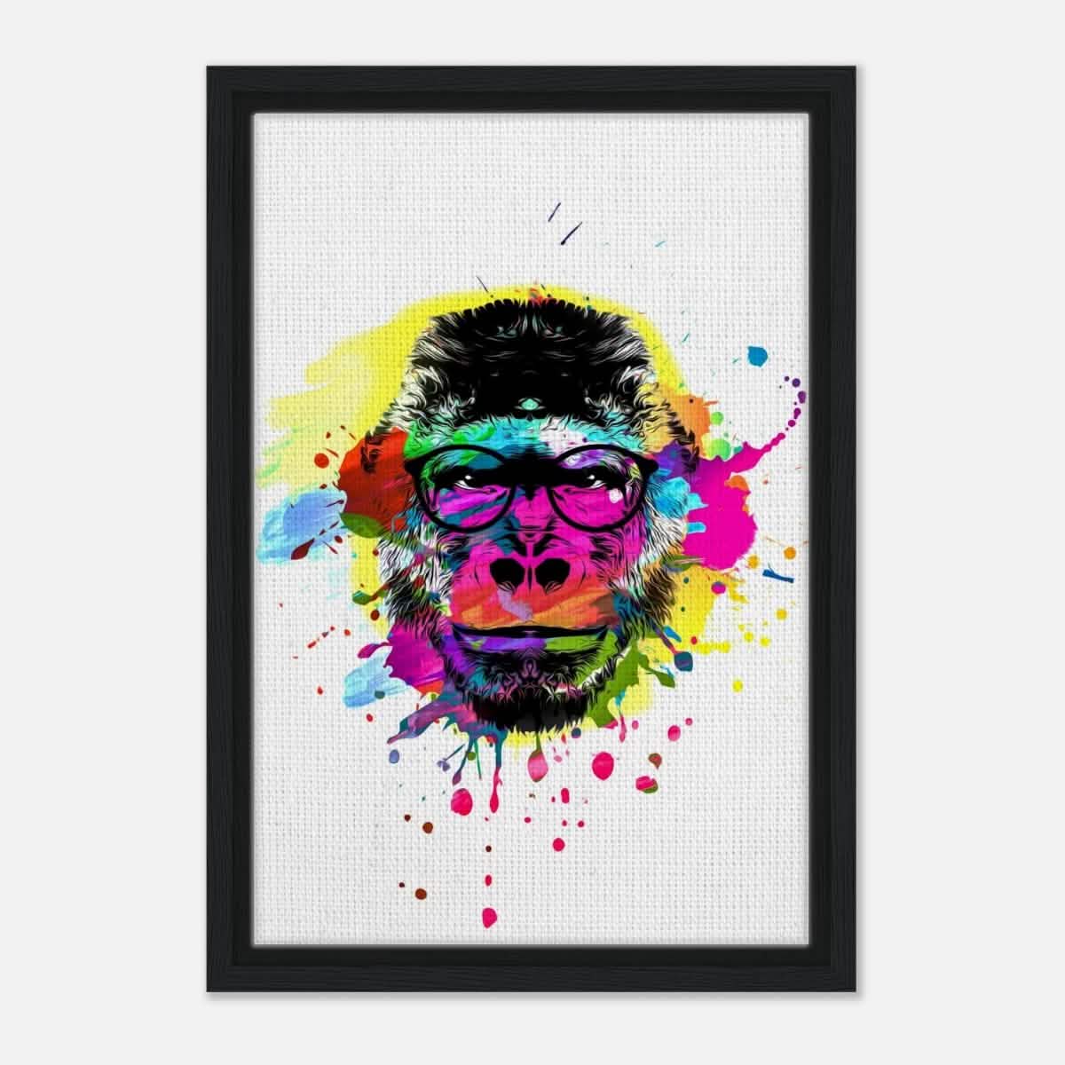 Da Vinci Pop Art Wall art print - Framed Canvas - 30x45 cm / 12x18″ - Black frame