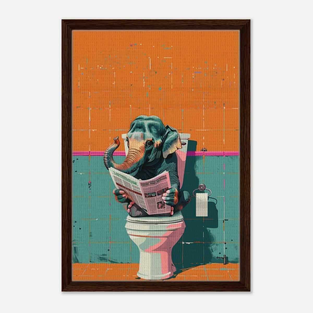 Da Vinci Pop Art Wall art print - Framed Canvas - 40x60 cm / 16x24″ - Dark wood frame