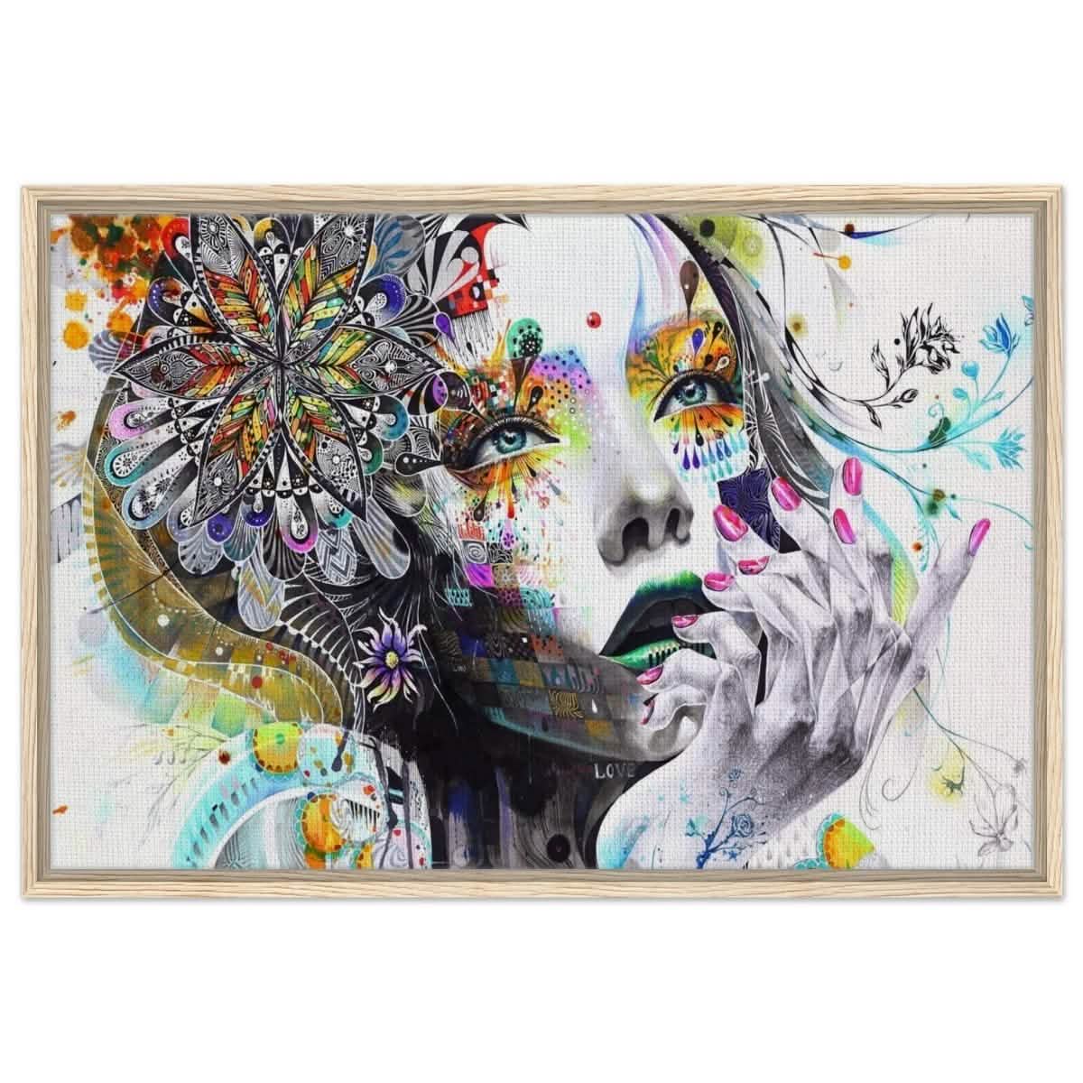 Da Vinci Pop Art wall art print - Framed Canvas - 60x90 cm / 24x36″ - Wood frame