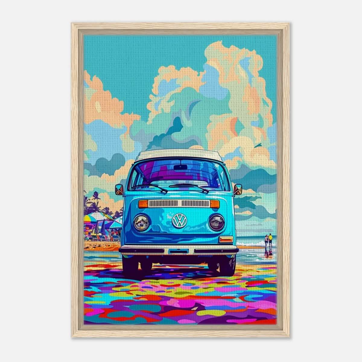 Da Vinci Pop Art Wall art print - Framed Canvas - 40x60 cm / 16x24″ - Wood frame