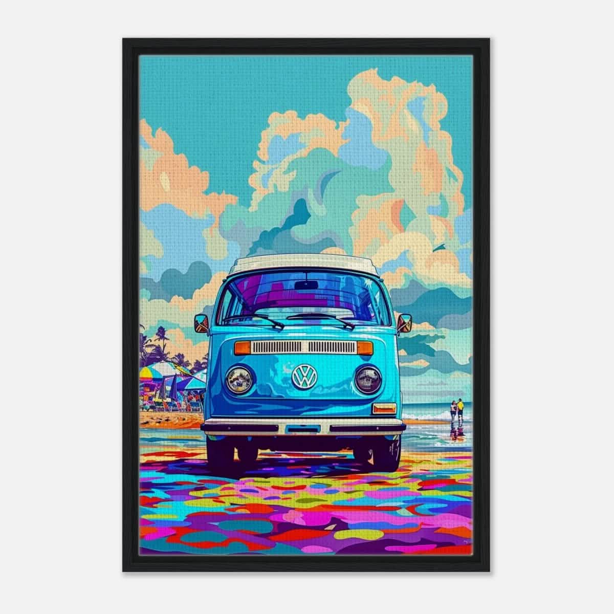 Da Vinci Pop Art Wall art print - Framed Canvas - 50x75 cm / 20x30″ - Black frame