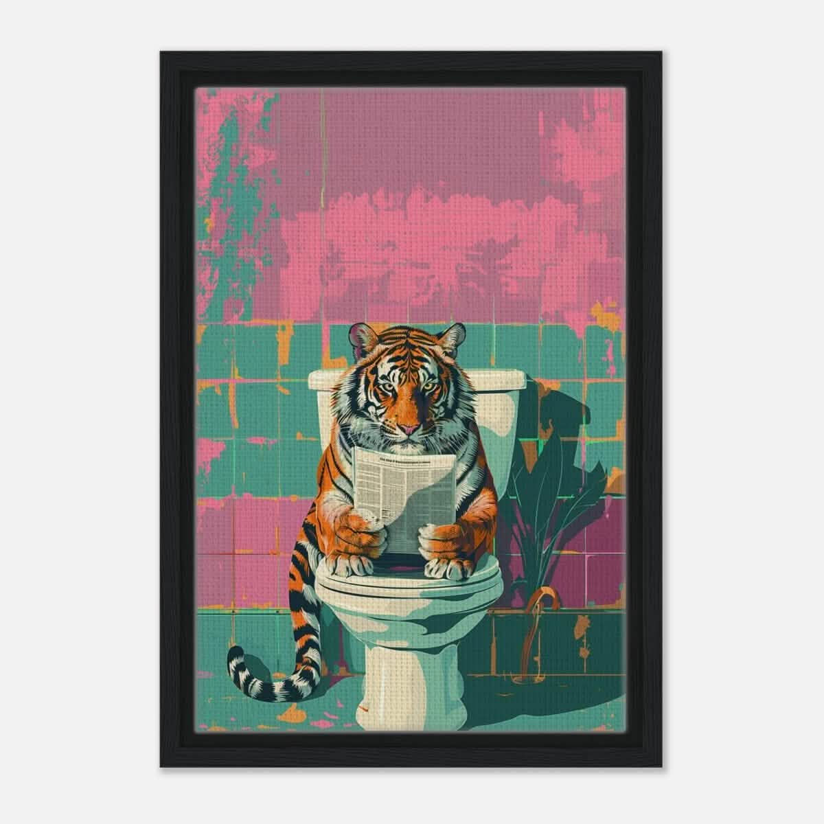 Da Vinci Pop Art Wall art print - Framed Canvas - 30x45 cm / 12x18″ - Black frame