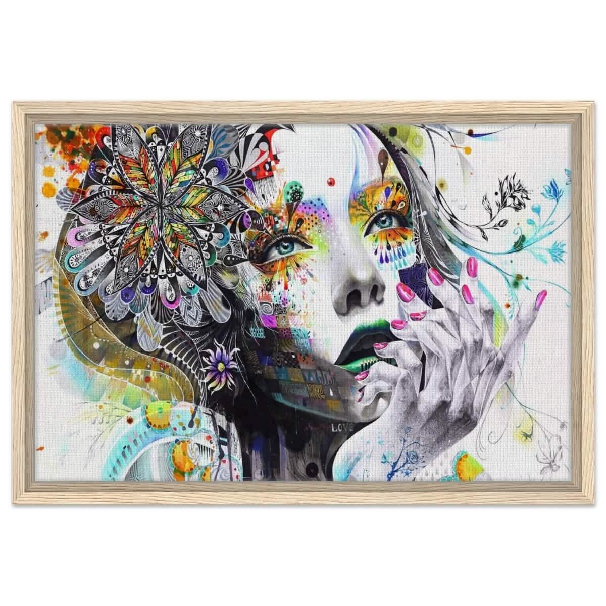 Da Vinci Pop Art wall art print - Framed Canvas - 40x60 cm / 16x24″ - Wood frame