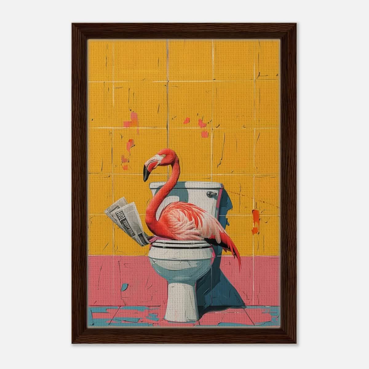 Da Vinci Pop Art Wall art print - Framed Canvas - 30x45 cm / 12x18″ - Dark wood frame