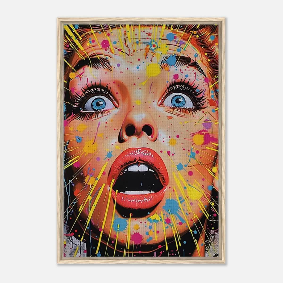 Da Vinci Pop Art Wall art print - Framed Canvas - 60x90 cm / 24x36″ - Wood frame