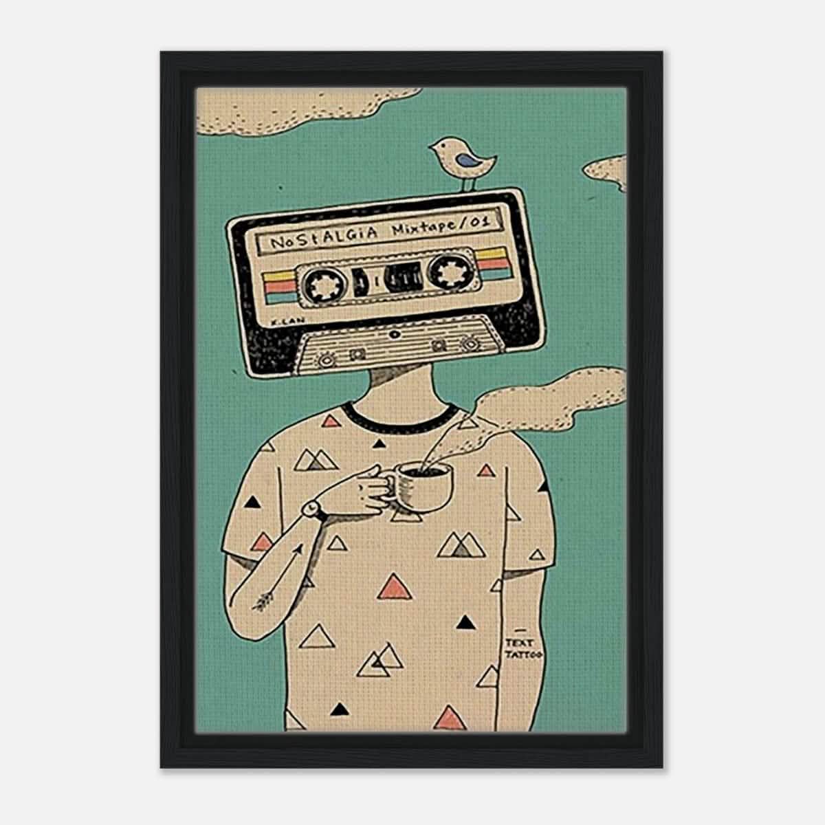 Da Vinci Pop Art Wall art print - Framed Canvas - 30x45 cm / 12x18″ - Black frame