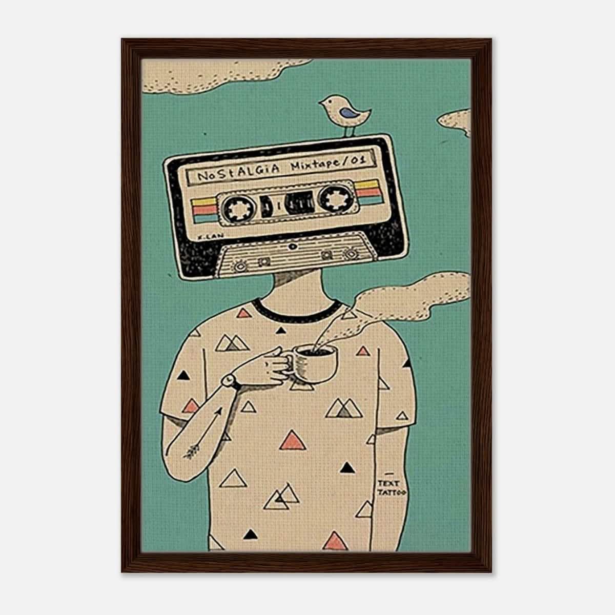 Da Vinci Pop Art Wall art print - Framed Canvas - 40x60 cm / 16x24″ - Dark wood frame