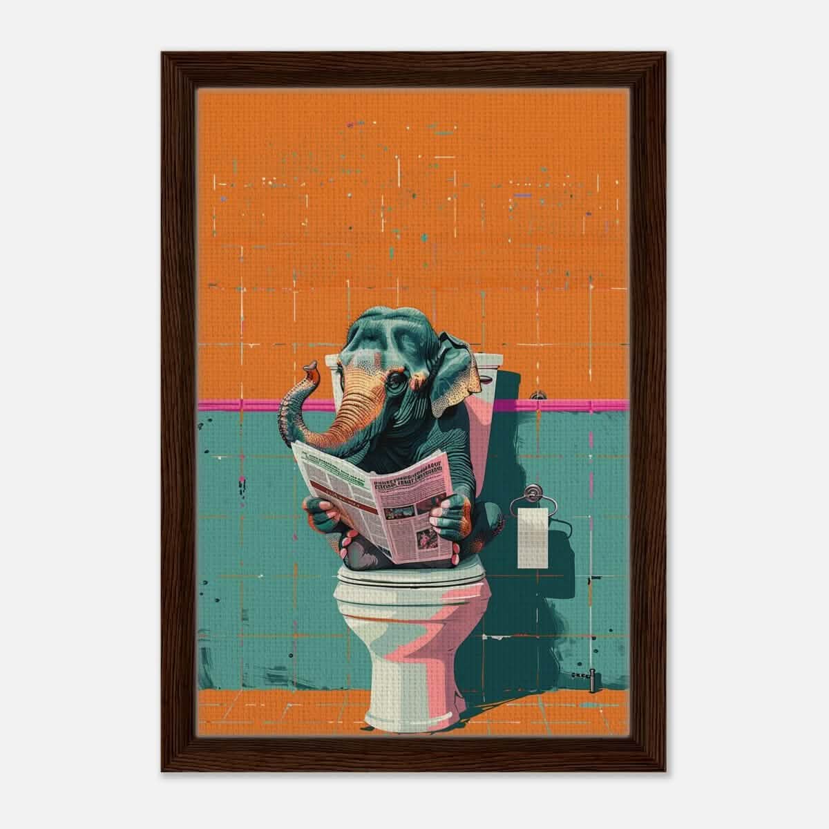 Da Vinci Pop Art Wall art print - Framed Canvas - 30x45 cm / 12x18″ - Dark wood frame