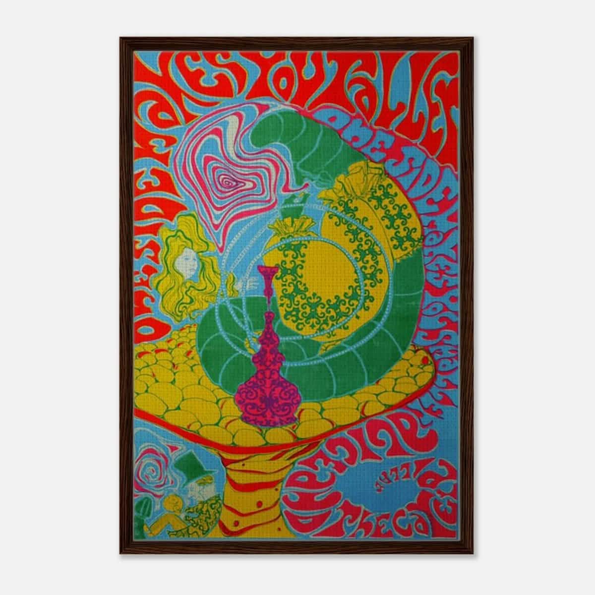 Da Vinci Pop Art Wall art print - Framed Canvas - 60x90 cm / 24x36″ - Dark wood frame