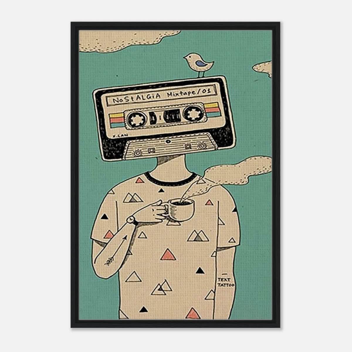 Da Vinci Pop Art Wall art print - Framed Canvas - 60x90 cm / 24x36″ - Black frame