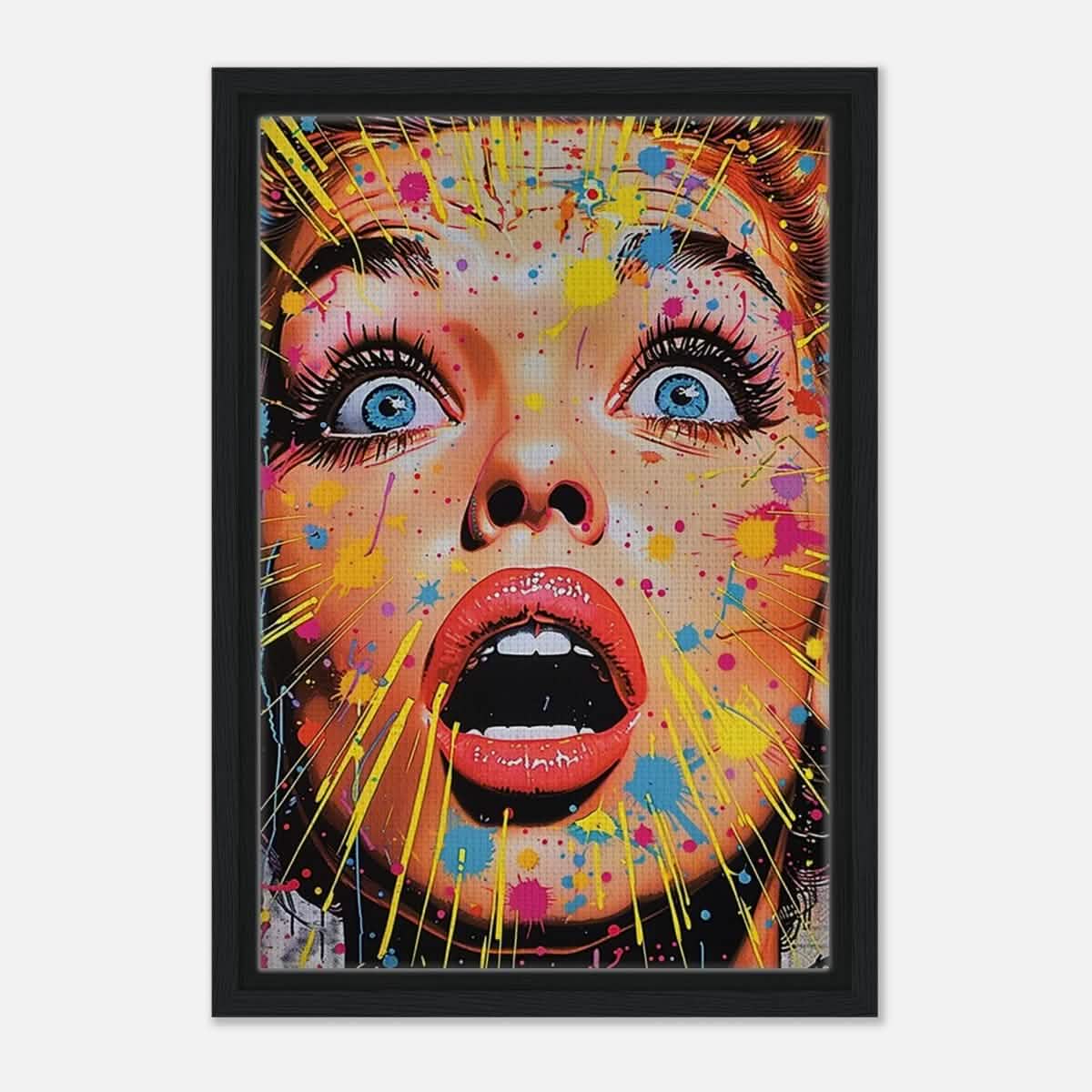 Da Vinci Pop Art Wall art print - Framed Canvas - 30x45 cm / 12x18″ - Black frame