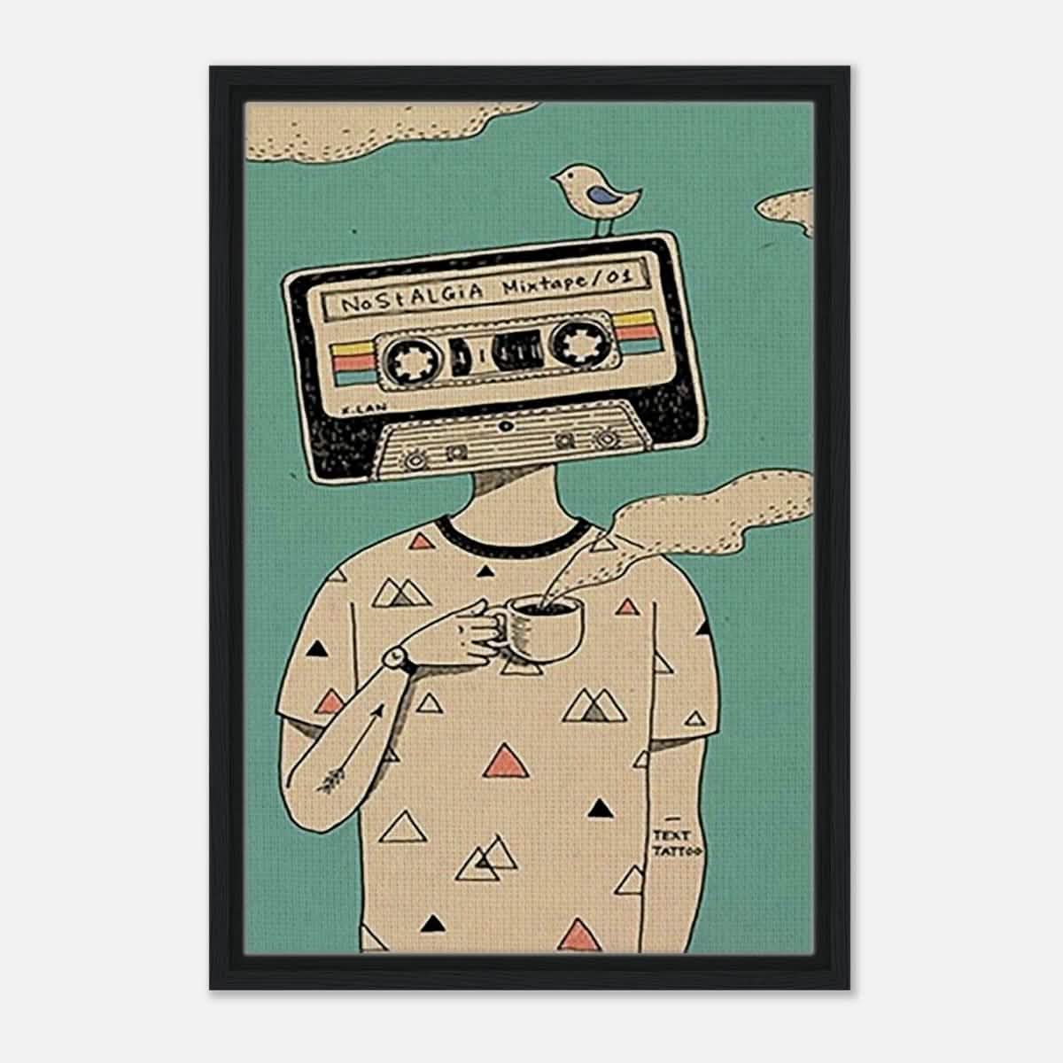 Da Vinci Pop Art Wall art print - Framed Canvas - 40x60 cm / 16x24″ - Black frame