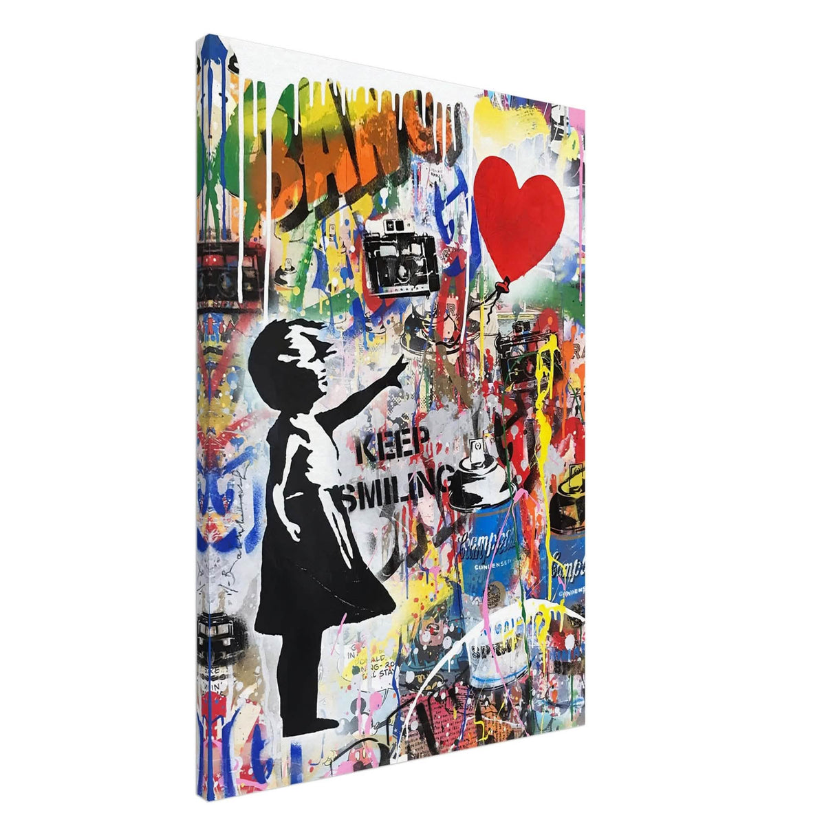 Da Vinci Pop Art Wall Art | Smile - Canvas - 70x100 cm / 28x40″ - Thick