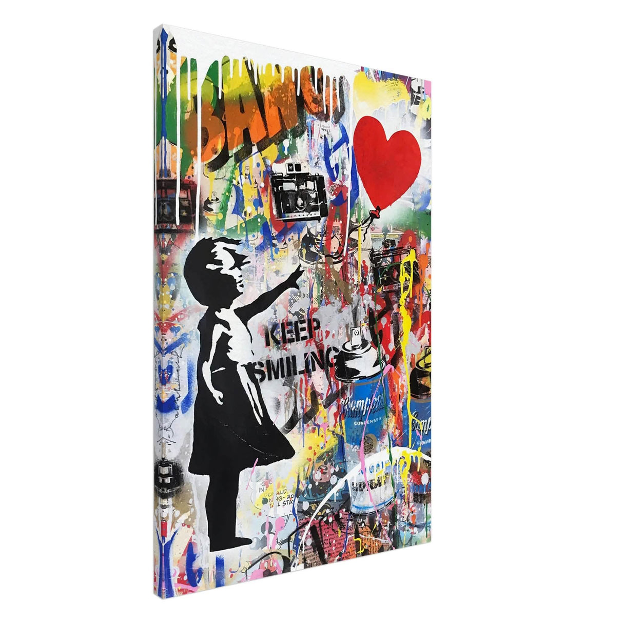 Da Vinci Pop Art Wall Art | Smile - Canvas - 60x90 cm / 24x36″ - Slim